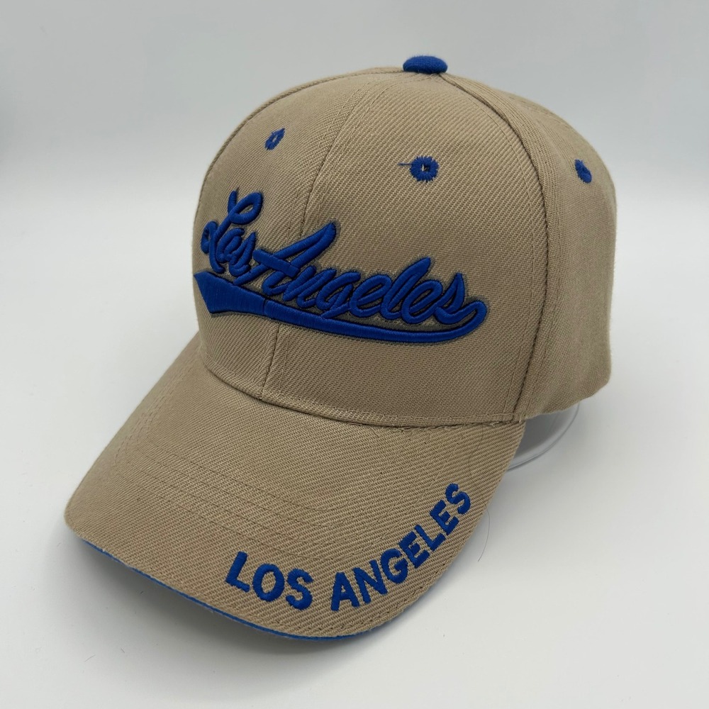 Los Angeles Hat Baseball Cap Unisex OSFM Tan Blue Sporty Streetwear